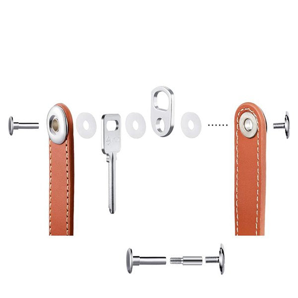 皮革鑰匙圈-可容納16把鑰匙