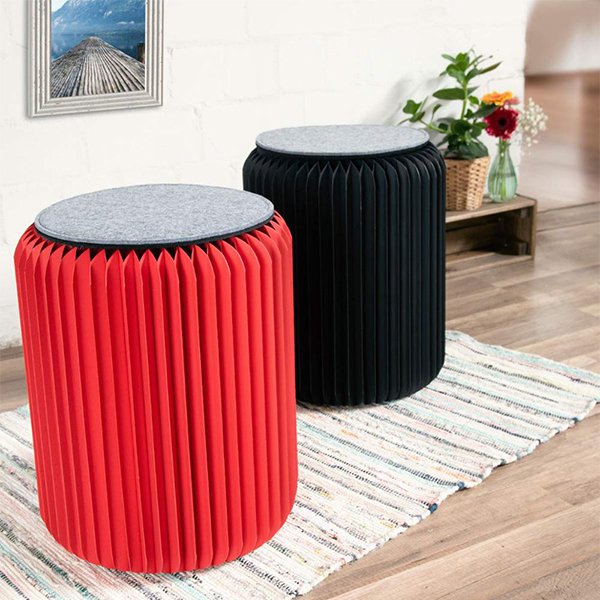 環保堅固折疊凳-牛皮紙折疊椅