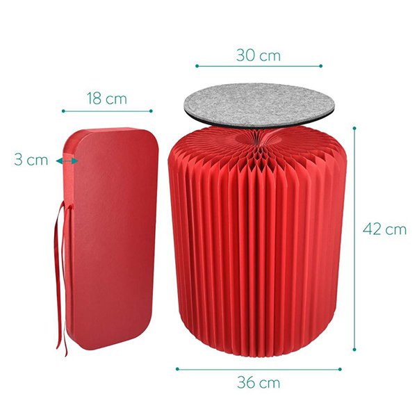 環保堅固折疊凳-牛皮紙折疊椅