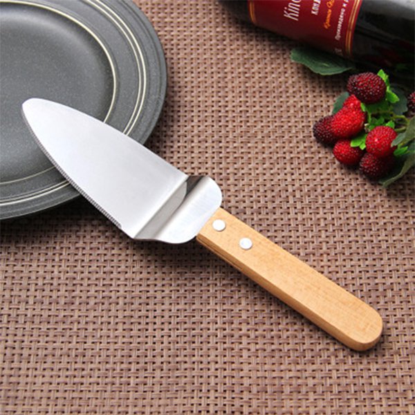 三角形木柄披薩鏟-不銹鋼披薩鏟