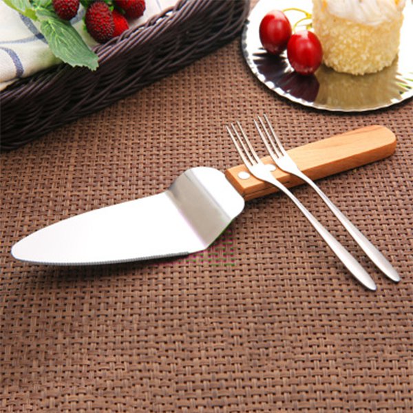 三角形木柄披薩鏟-不銹鋼披薩鏟