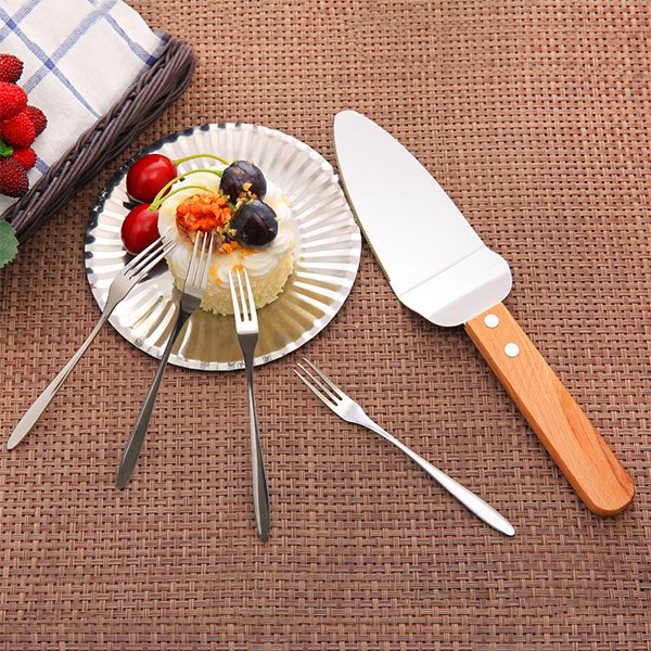 三角形木柄披薩鏟-不銹鋼披薩鏟