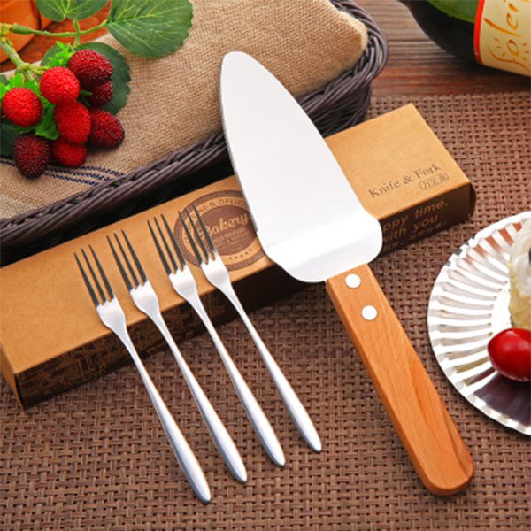 三角形木柄披薩鏟-不銹鋼披薩鏟