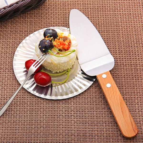 三角形木柄披薩鏟-不銹鋼披薩鏟