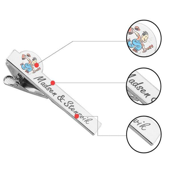 夾式仿珐琅金屬領帶夾