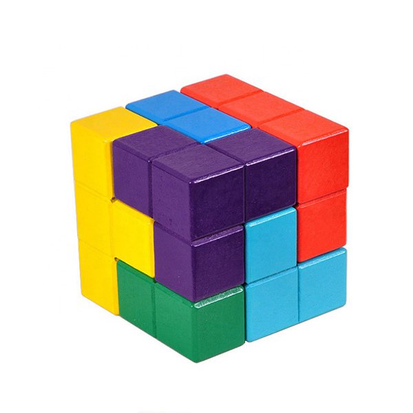 彩色3D立體木製拼圖