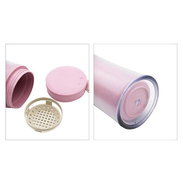 400ml雙層小麥桔梗隨手杯-附掛繩