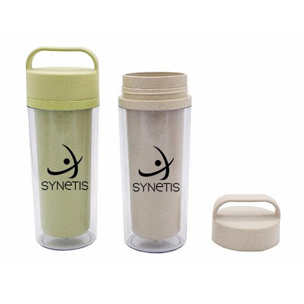 300ml雙層小麥桔梗隨手杯