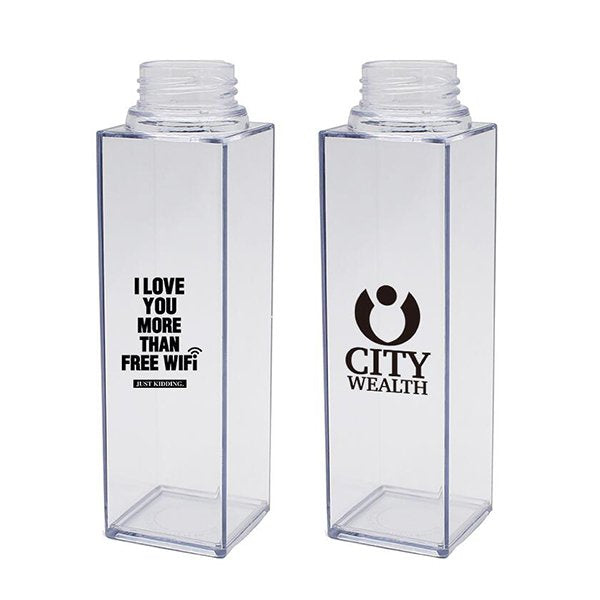 500ml方形AS塑料透明水瓶