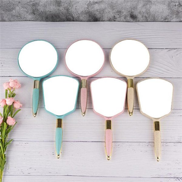 極簡塑膠手持化妝鏡