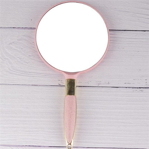 極簡塑膠手持化妝鏡