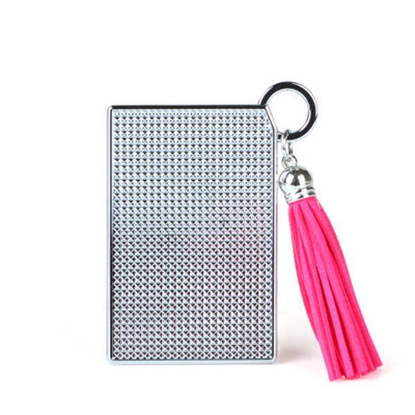 流蘇卡片式PU皮革隨身鏡