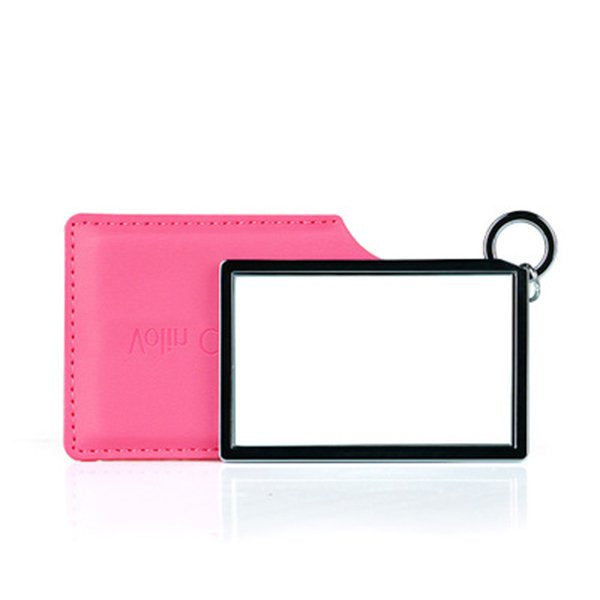 流蘇卡片式PU皮革隨身鏡