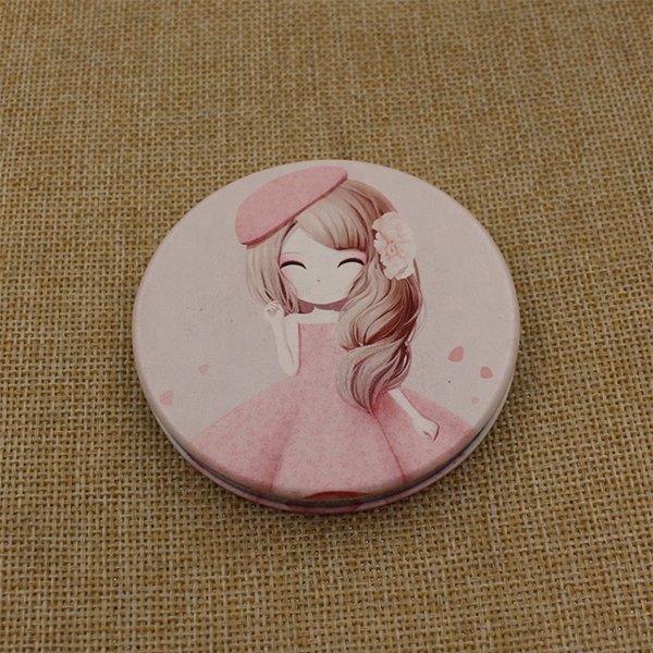 雙面鋁合金+PU皮革隨身鏡