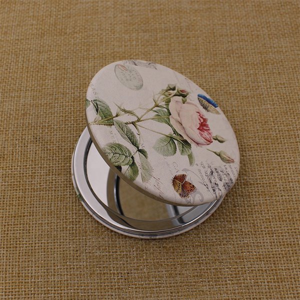 雙面鋁合金+PU皮革隨身鏡