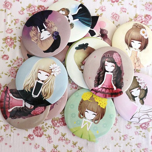 輕巧圓形馬口鐵隨身鏡