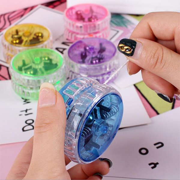 透明閃爍溜溜球-塑膠悠悠球