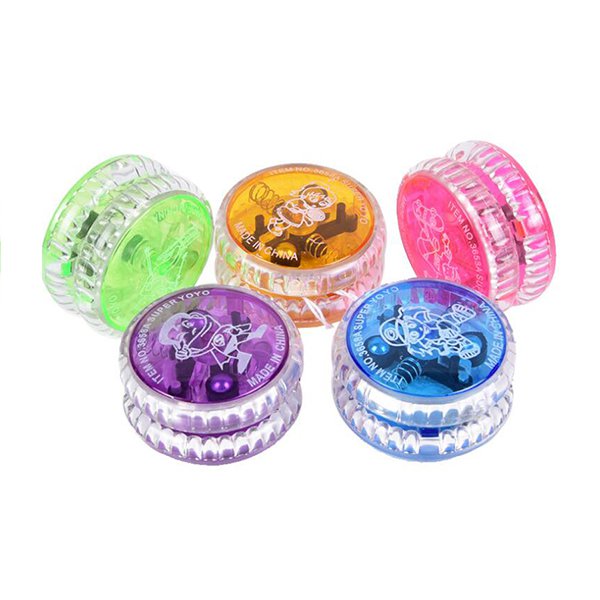 透明閃爍溜溜球-塑膠悠悠球