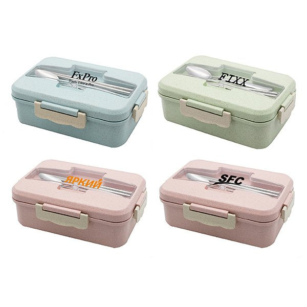 單層3格小麥餐盒-附不鏽鋼餐具