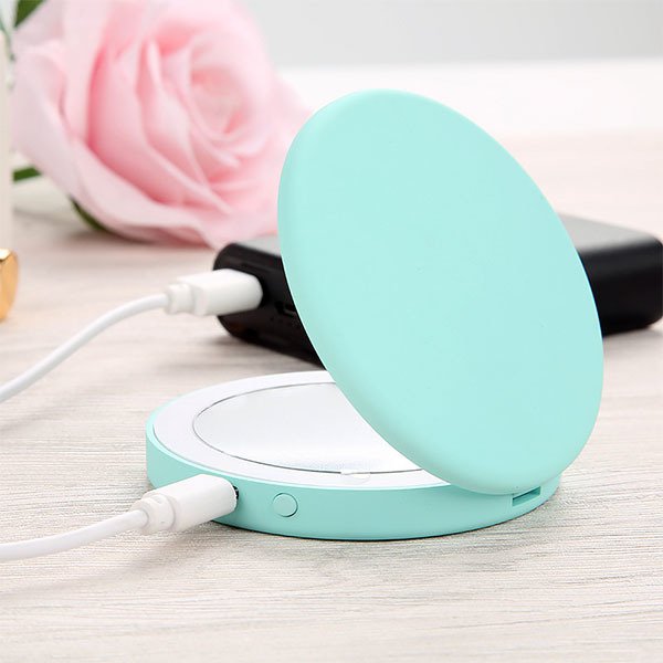 便攜式LED發光雙面ABS隨身鏡