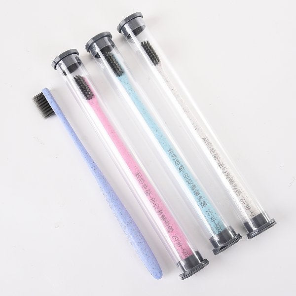 便攜式小麥旅行軟毛牙刷