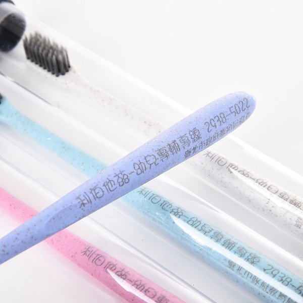 便攜式小麥旅行軟毛牙刷