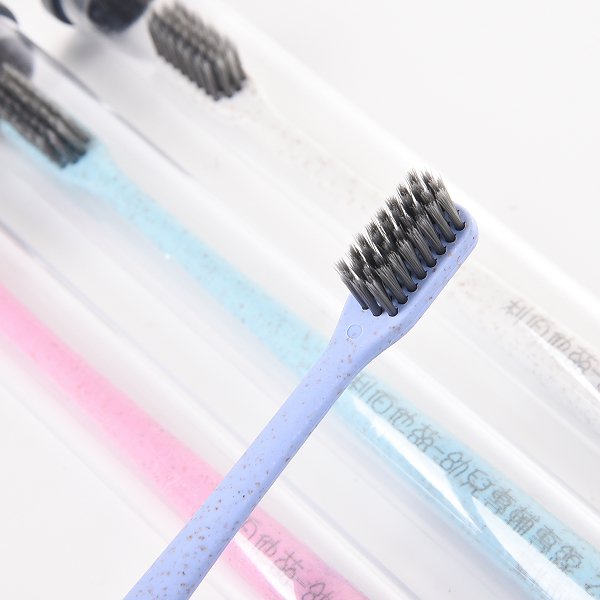 便攜式小麥旅行軟毛牙刷