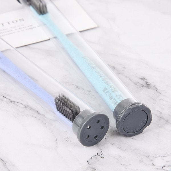 便攜式小麥旅行軟毛牙刷