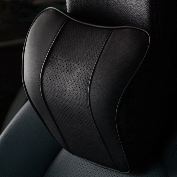 皮革記憶海棉汽車頸枕