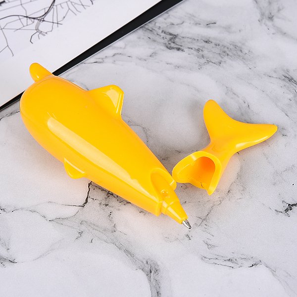 海豚造型筆-開蓋式中性筆