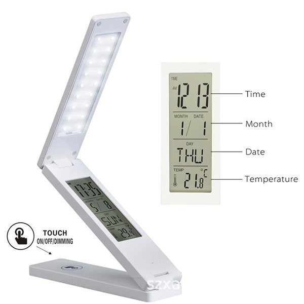摺疊式電子鐘LED檯燈