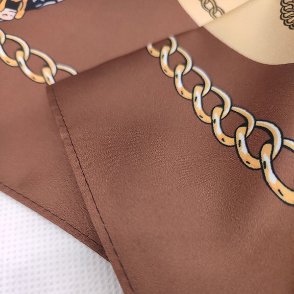 真絲緞面圍巾-單面彩色印刷