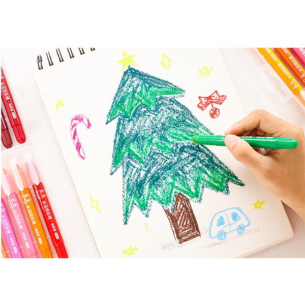 經典12色旋轉蠟筆組