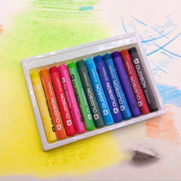 12色油畫蠟筆組-外盒可印LOGO