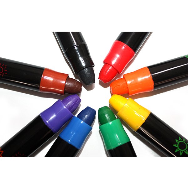 兒童可擦拭8色蠟筆組