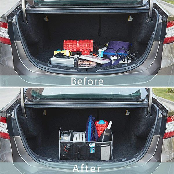 可摺疊汽車後車廂整理收納箱