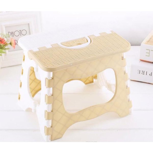 手提兒童拼色塑膠折疊椅