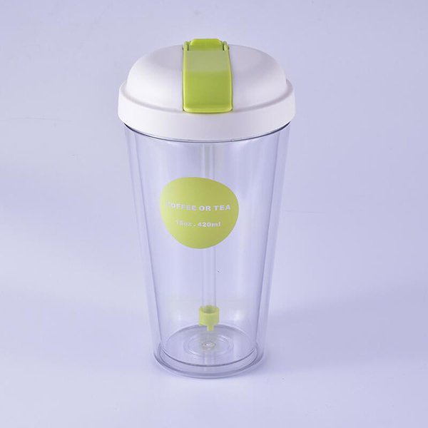 雙層掀蓋式吸管杯