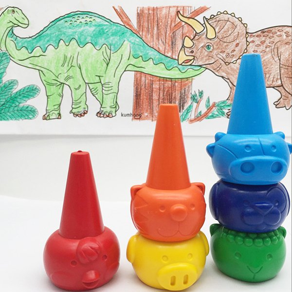 動物造型兒童手指蠟筆