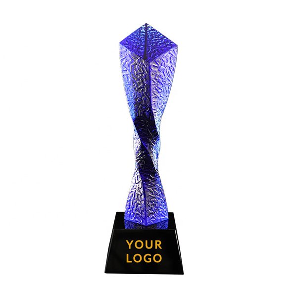 螺旋設計水晶獎牌