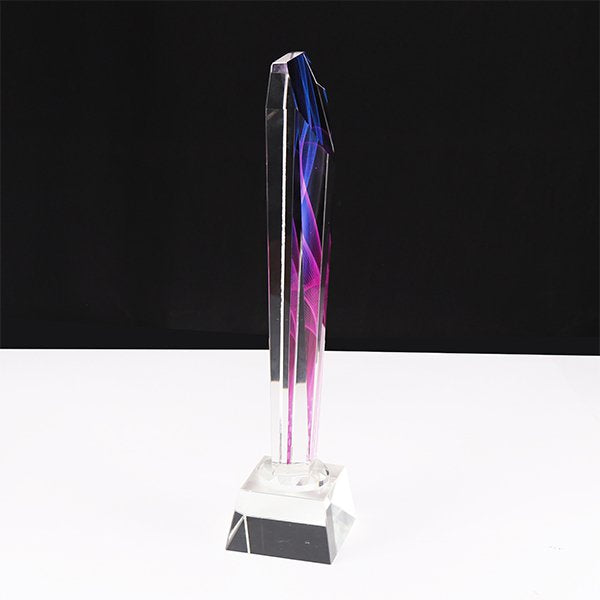高品質彩色水晶獎杯
