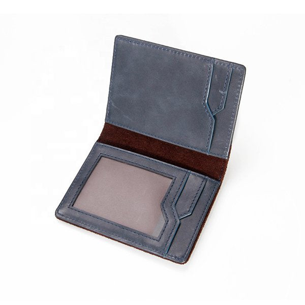 RFID防盜卡片夾-超薄撞色真皮卡套