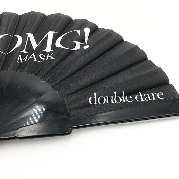 黑色手把布面摺疊扇