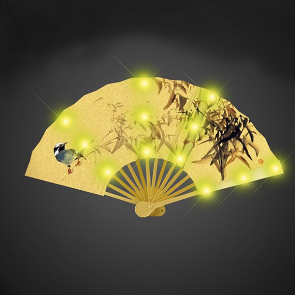 中國風手工LED發光摺疊扇