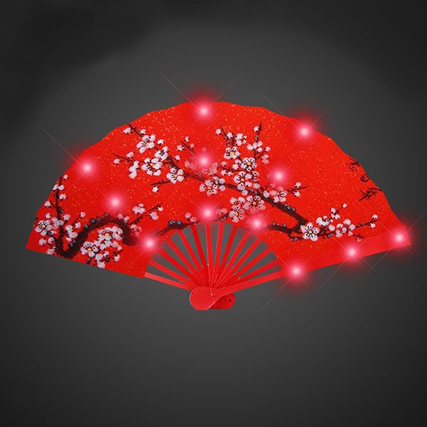 中國風手工LED發光摺疊扇