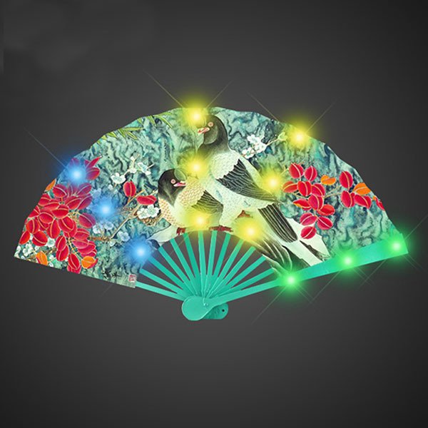 中國風手工LED發光摺疊扇