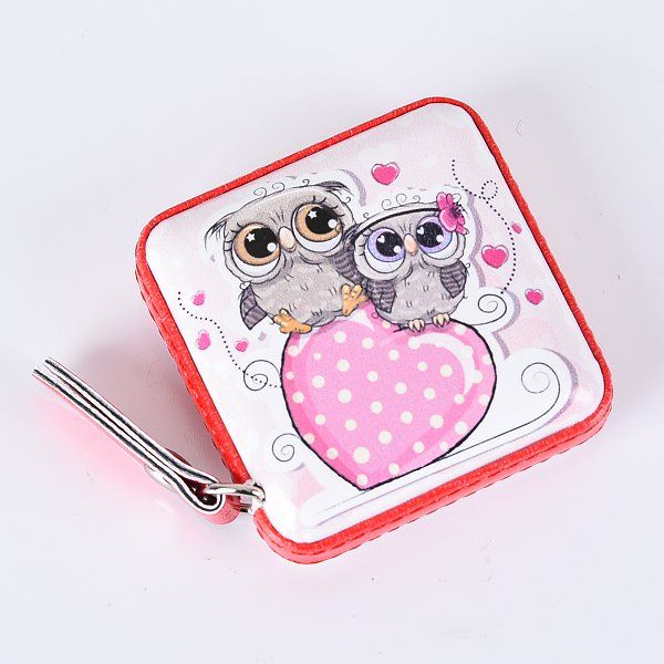 可愛貓頭應皮製捲尺