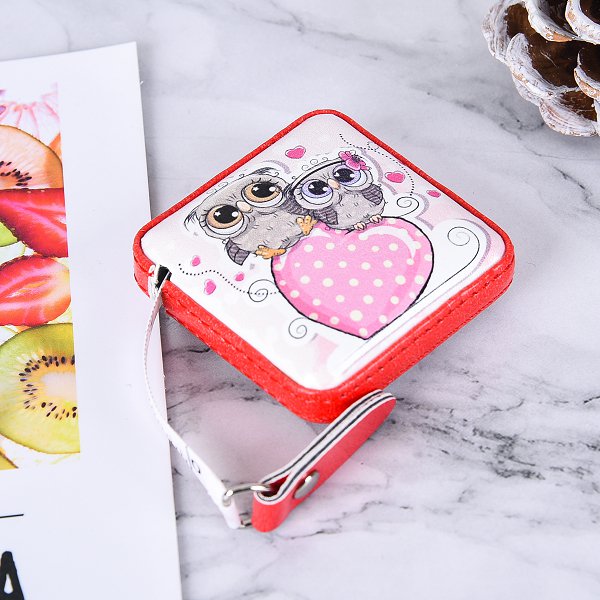 可愛貓頭應皮製捲尺