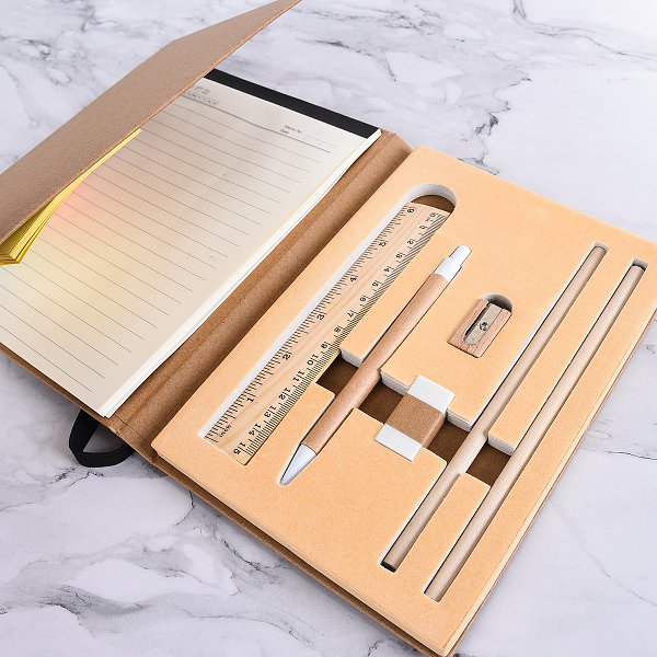 多功能牛皮硬殼便條紙套組