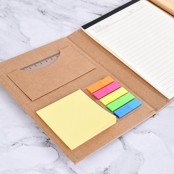 多功能牛皮硬殼便條紙套組
